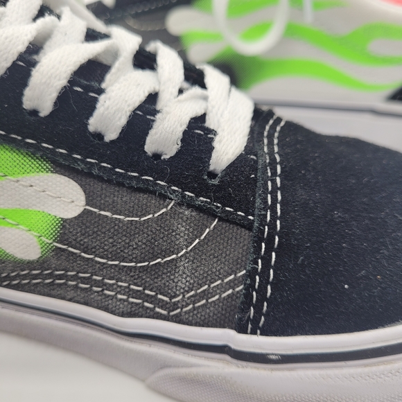 Vans Unisex Off the Wall Old Skool Flame Canvas Skate Sneakers Men’s 5.5 Women 7 - Picture 8 of 11